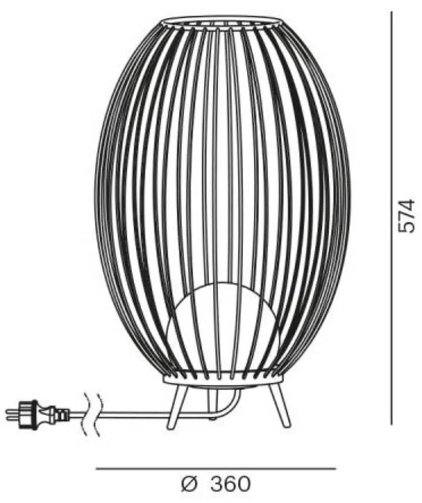 Boho vonkajšia stojaca lampa IP54 tienidlo klietka