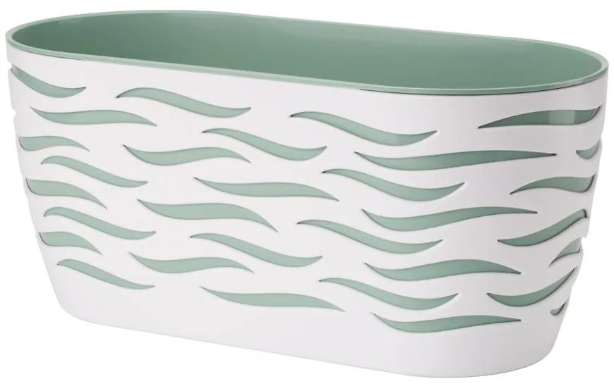 Kvetináč Sahara Duo 35 cm biela + mäta