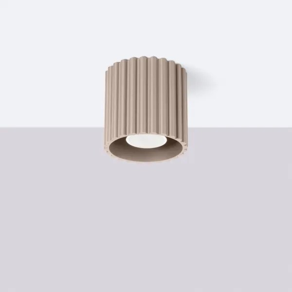 Sollux SL.1814 - Bodové svietidlo AURA 1xGU10/10W/230V 10 cm taupe