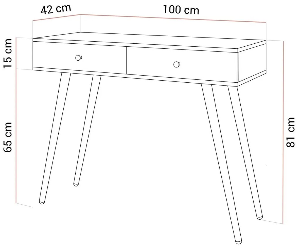 TOALETNÝ STOLÍK KATHLEEN GLAM KAŠMÍR LESK + ZLATÉ NOHY + ZRKADLO