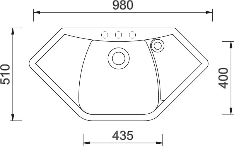 Set Sinks NAIKY 980 Milk + VITALIA Chróm