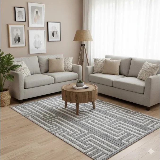 DC Koberec Milano 011 sivá krémová Rozmer: 120×170 cm