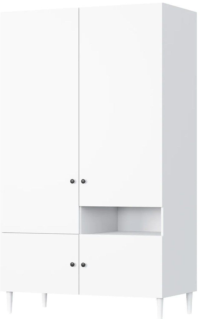 Šatní skriňa DULLUM 120x205cm, biela