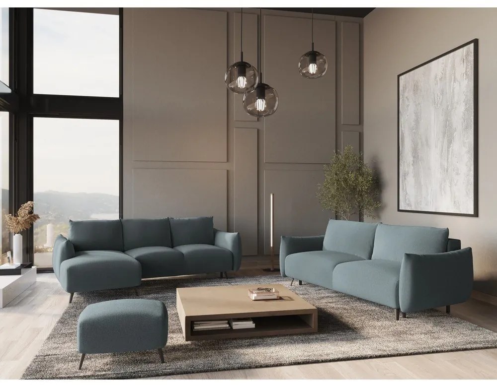 Svetlomodrá rohová pohovka (ľavý roh) Malie – Makamii