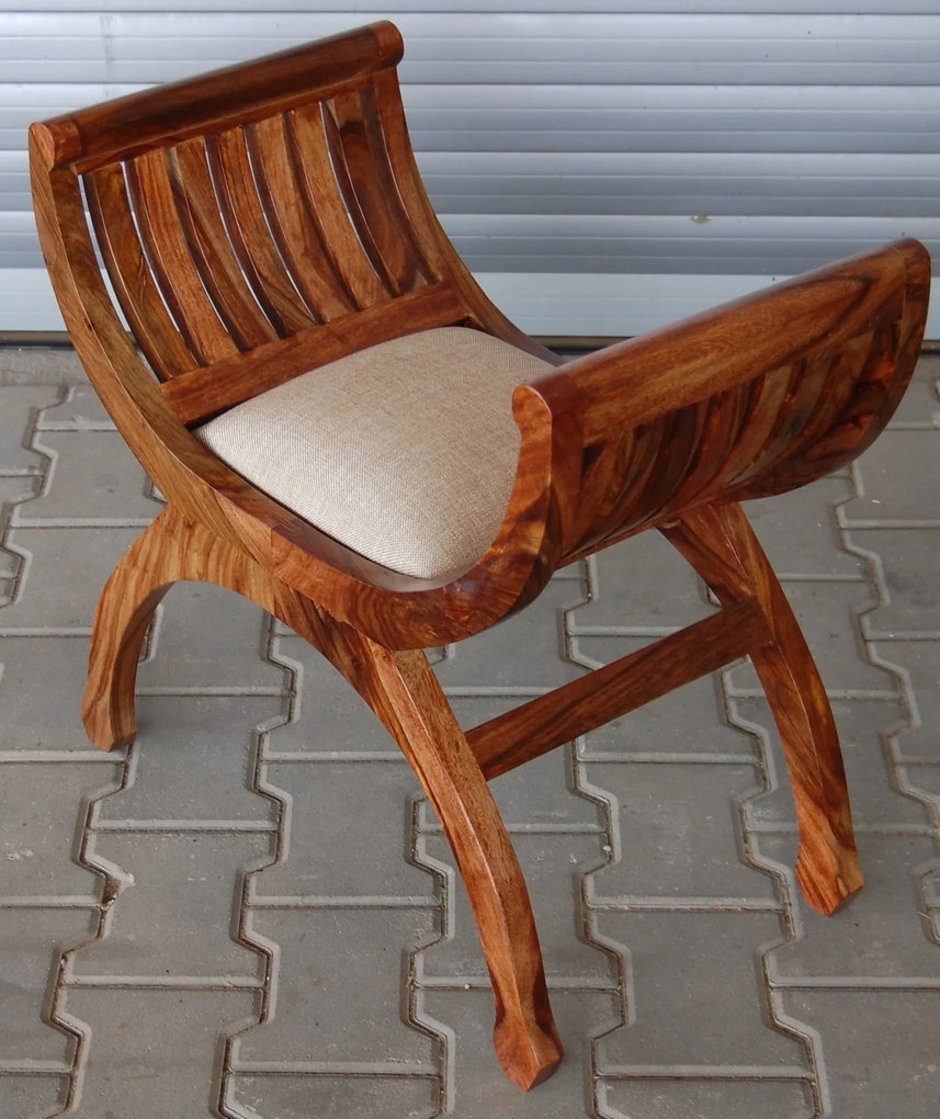 furniture-nabytek.cz - Drevený taburet z masívu palisander 60x60x40