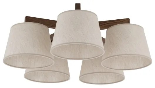 Brilagi - Prisadený luster LATTE 5xE27/15W/230V borovica/krémová