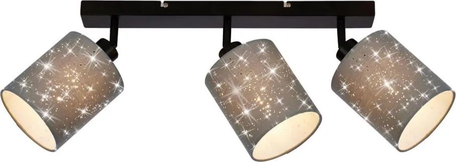 Briloner 2078-034 - Bodové svietidlo SPOTLIGHT 3xE27/25W/230V šedá/čierna