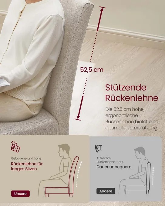 Set dvoch jedálenských stoličiek KDC158W01 (2 ks)