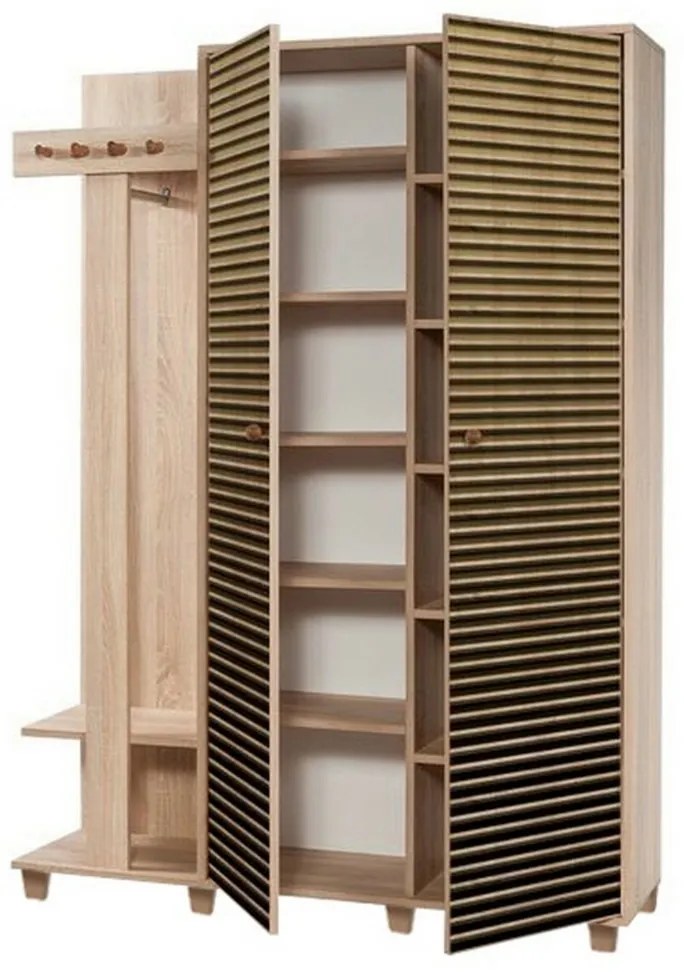 Vešiak so skriňou Garmanto Sonoma Oak Double