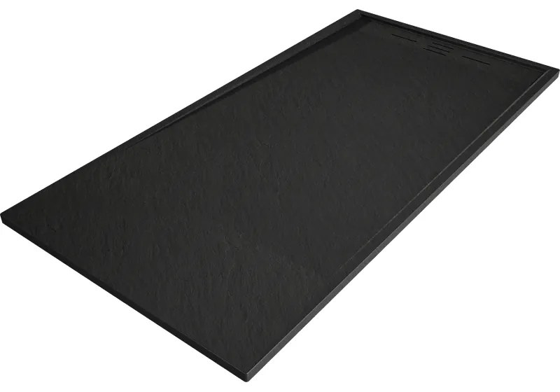 Mexen Amon, SMC obdĺžniková sprchová vanička 180 x 80 cm, čierna, 4F708018