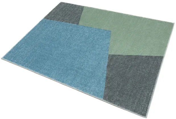 Koberec LIMA M046A zelený / sivý / modrý
