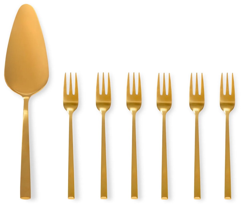 Sada dezertných príborov Como zlatá – elegantný set