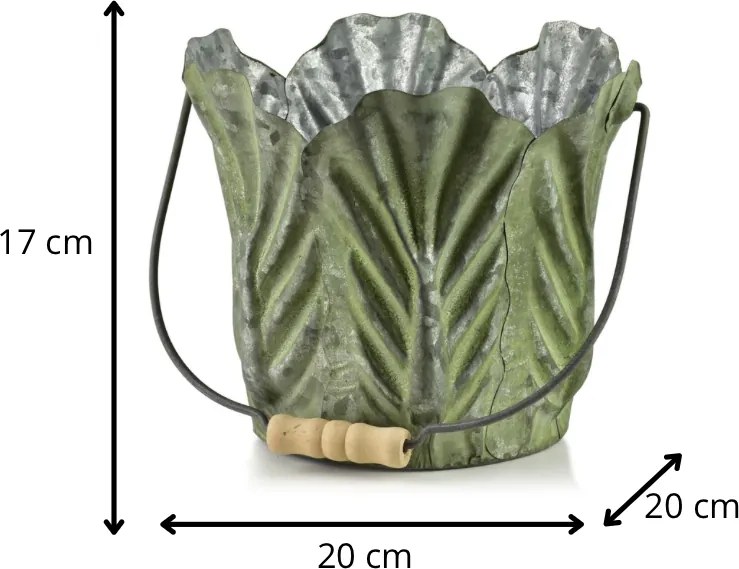 Květináč MARINA 20x17 cm zelený
