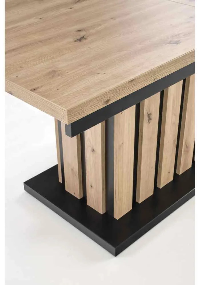 Konferenčný stolík Baretti, dub artisan / čierna