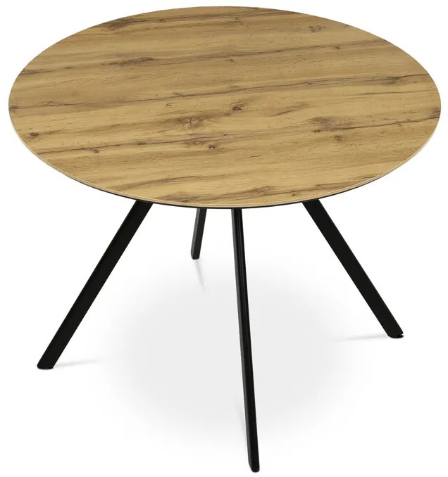 Autronic BONTEC Okrúhly jedálenský stôl 100x100cm, lamino, šedý dub, HT-R5010 GREY Farba: Šedá