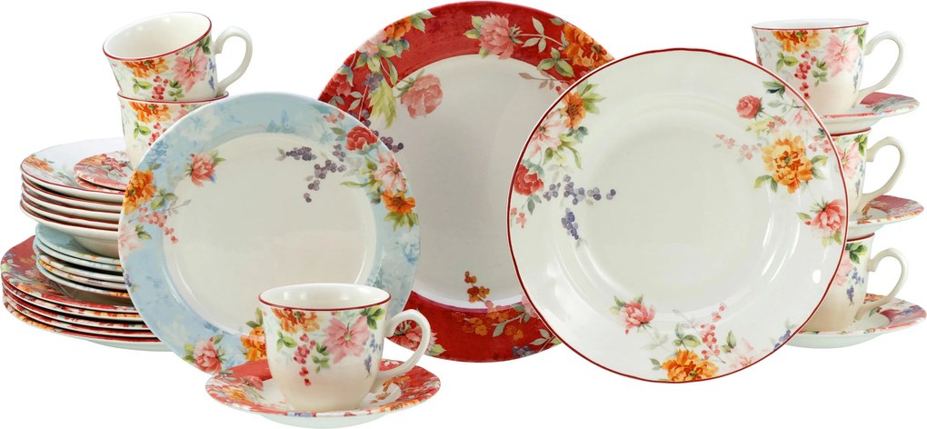 XXXLutz KOMBINOVANÝ SERVIS Crimson 30-dielne Creatable - Online Only bytové doplnky - 007768074101