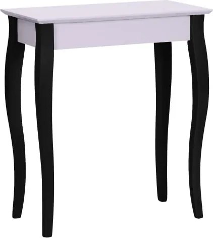 Svetloružový konzolový stolík s čiernymi nohami Ragaba Lilo, šírka 65 cm