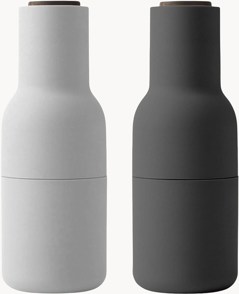Mlynčeky na soľ a korenie's vrchnákmi z orechového dreva Bottle Grinder, 2 ks