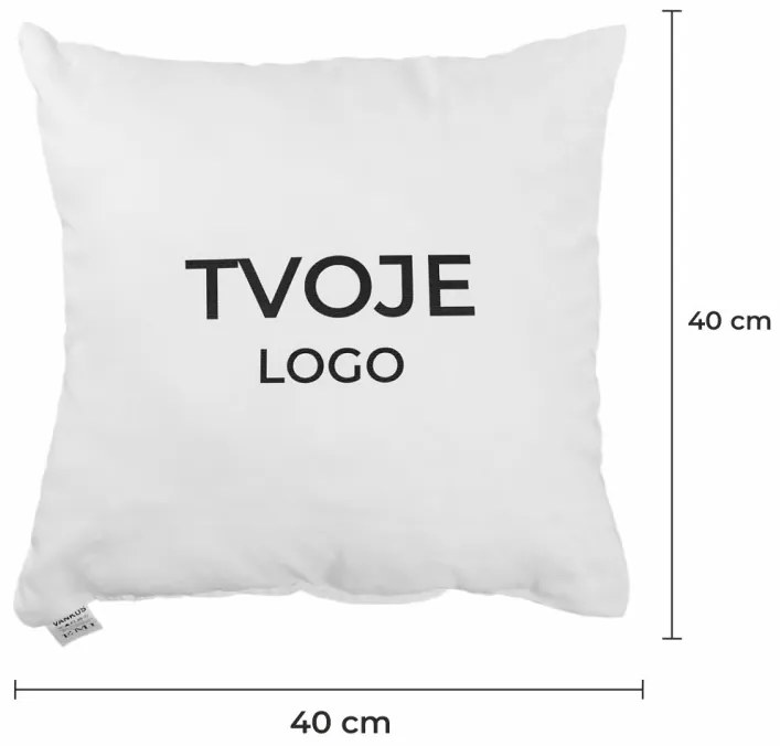 Vankúš s vlastným logom 40x40 cm EMI