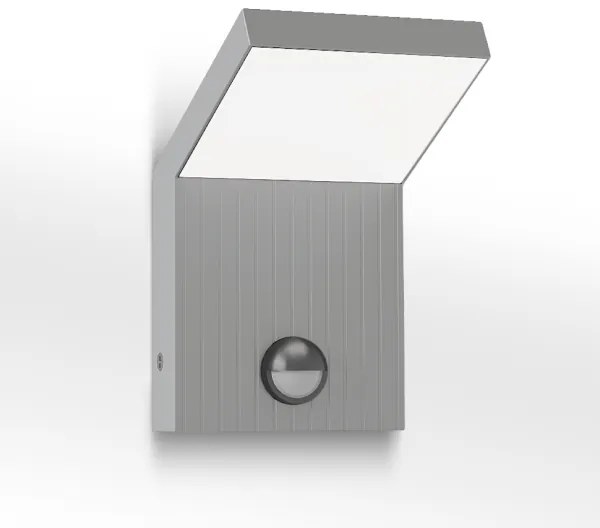 Brilagi - LED vonkajšie nástenné svietidlo so senzorom RIANO LED/8W/230V strieborné
