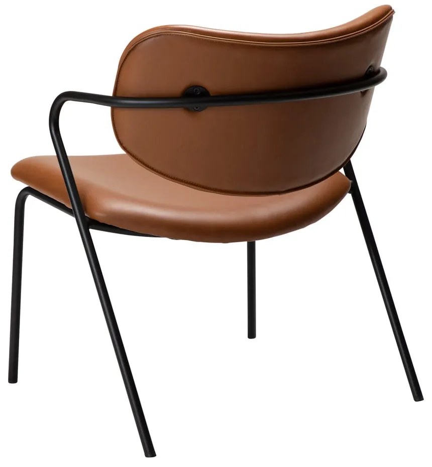 Koňakovohnedé kreslo z imitácie kože Zed – DAN-FORM Denmark