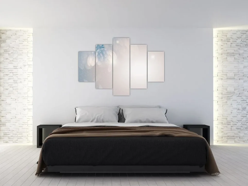 Obraz - Zasnežené kvety (150x105 cm)