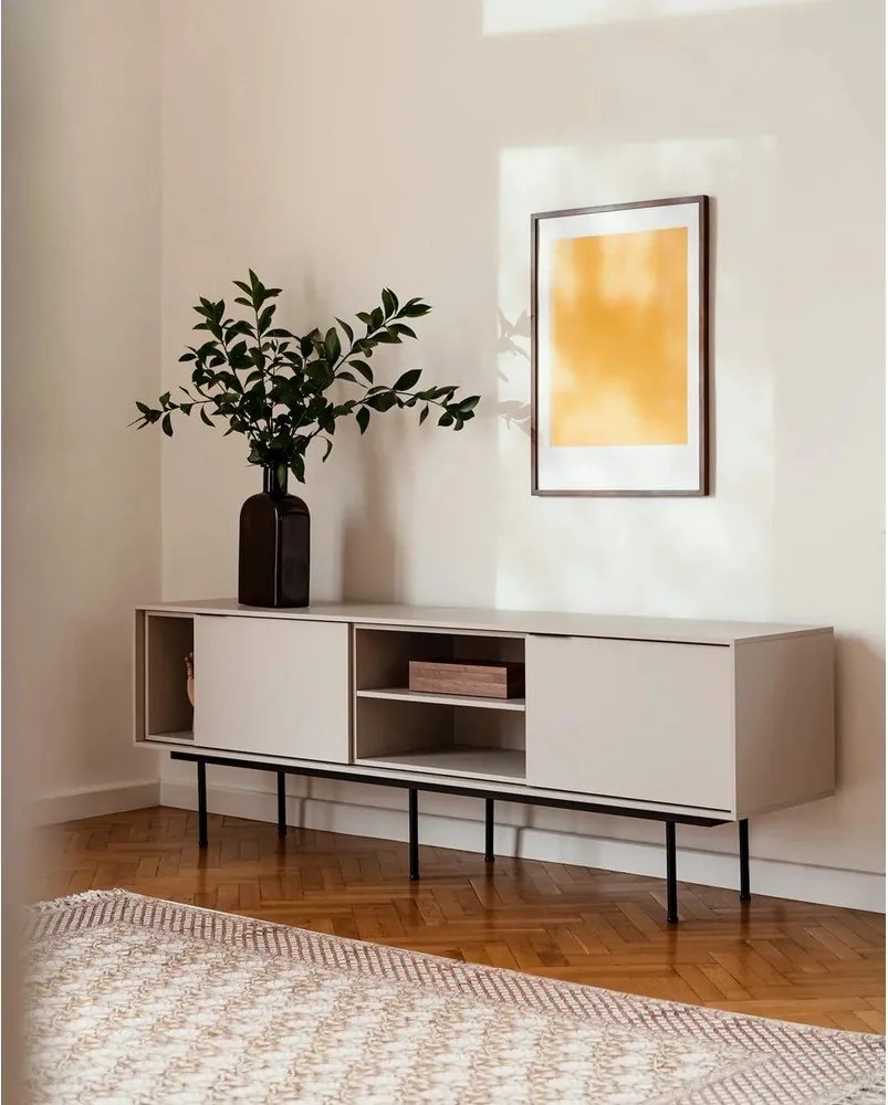 Sivobéžový TV stolík 189x61x42 cm Mod – noo.ma