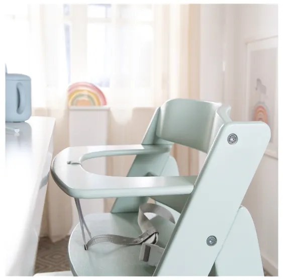 roba Detská drevená vysoká jedálenská stolička Sit Up (mentolová/flex)  (100306933)