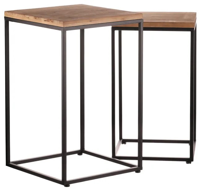 Autronic BONTEC Stojan na kvety - kov, drevená doska, cena za sadu 2 ks Farba: Prírodné