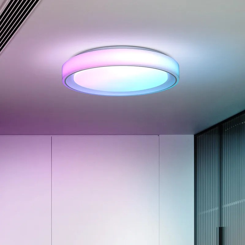 SOLIGHT LED osvetlenie s diaľkovým ovládačom Floco, 30W + 6W RGB, 2100lm, 40cm, CCT