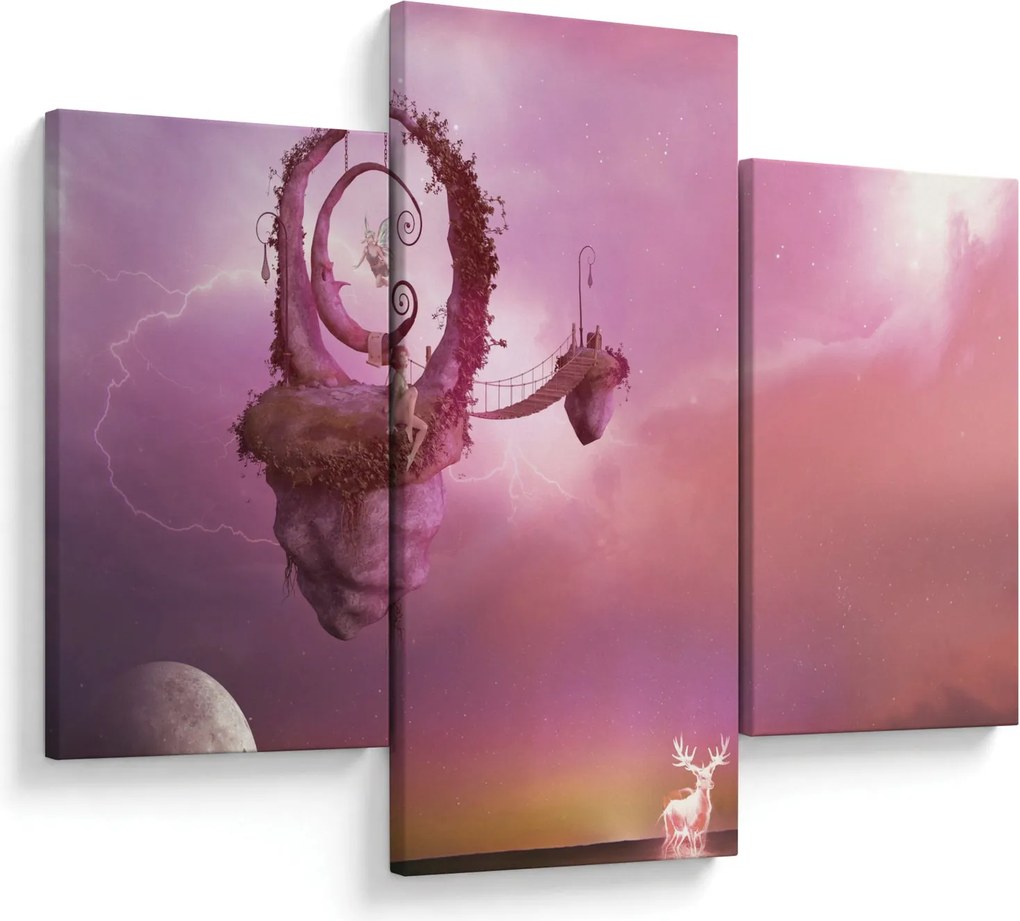 Obraz - Víla na plávajúcom ostrove (90x60 cm)