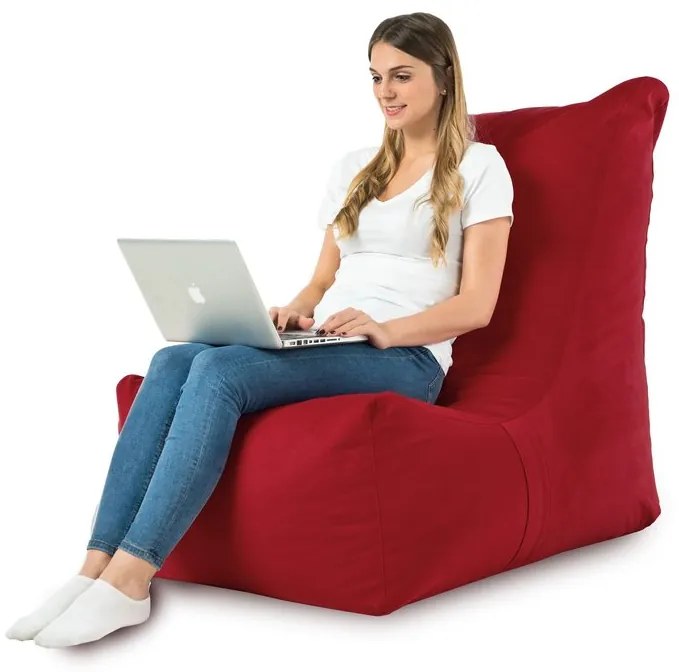 INTERMEDIC SK Sedací vak Distinto Plyš Farba: 8.Červený