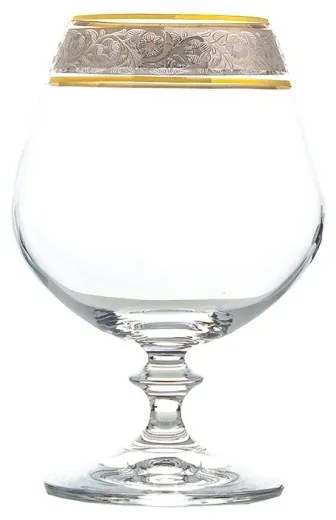 BOHEMIA ANGELA ZLATO-PLATINOVÝ POHÁR 400 ML SADA 6 KS
