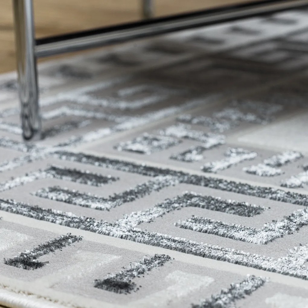 Dywany Łuszczów, Kusový koberec Allure 1960 white/grey, 180x270, šedá, kancelária