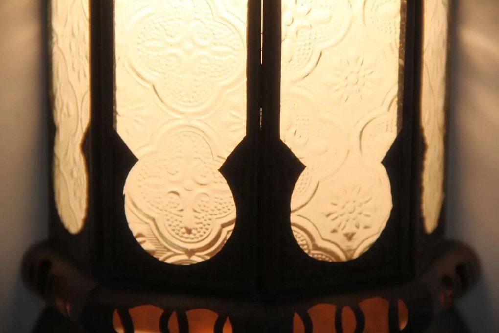 Marocká  nástenná lampa Ruya biela