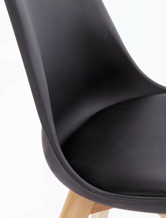TRENDIE Jedálenská stolička SCANDI čierna - škandinávsky štýl