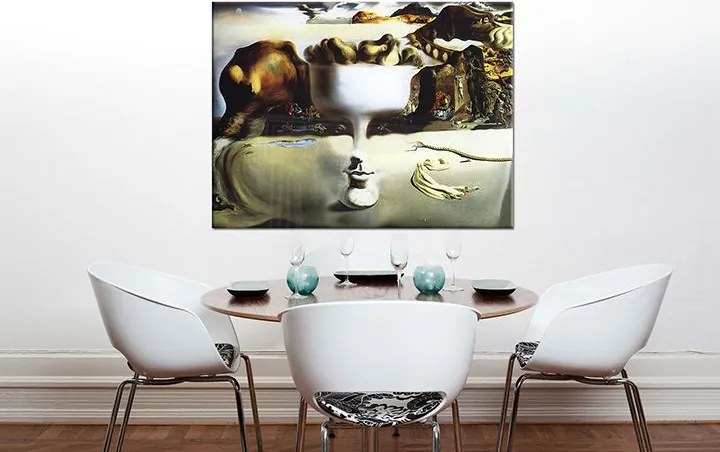 Obraz na plátne APPARITION ON FACE AND FRUIT DISH ON A BEACH  – Salvador Dalí RE