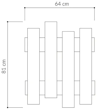 Nástenný vešiak WAVE 81x64 cm biela