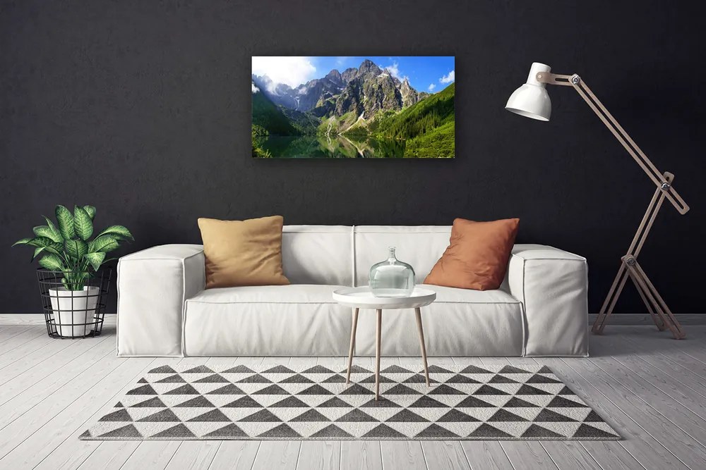 Obraz Canvas Tatry hory morské oko les 120x60 cm