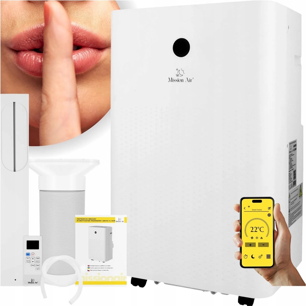 Prenosná Klimatizácia 3v1 Mission Air 4,1 kW odvlhčovač 40 l/24 h Swing WiFi