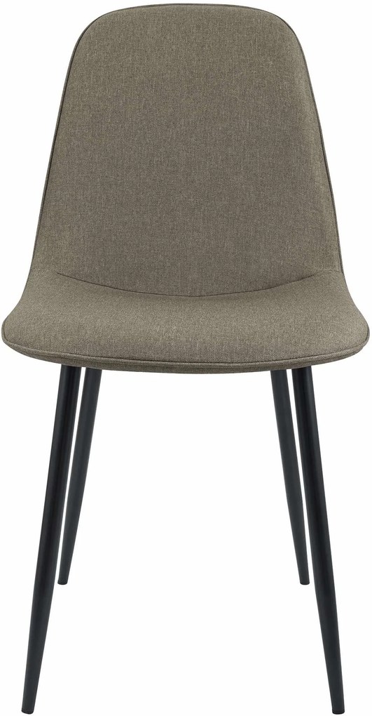 Sada 4 ks jedálenských stoličiek Maryam látka - sivohnedá