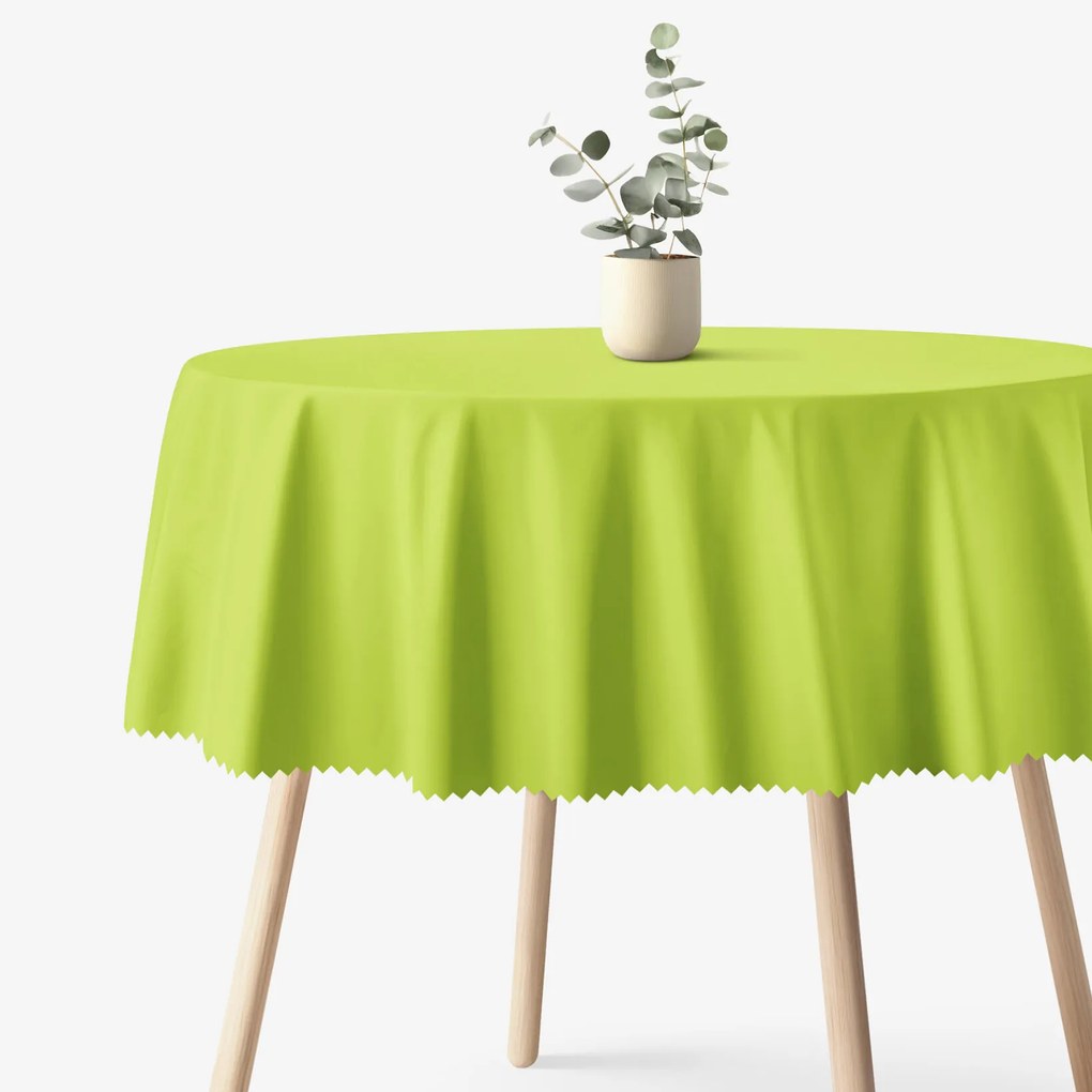 Goldea veľkonočný okrúhly teflónový obrus - zelený Ø 130 cm