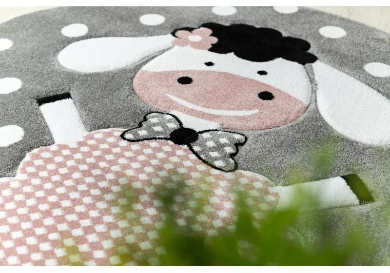 Dywany Łuszczów Detský kusový koberec Petit Dolly sheep grey kruh - 140x140 (priemer) kruh cm