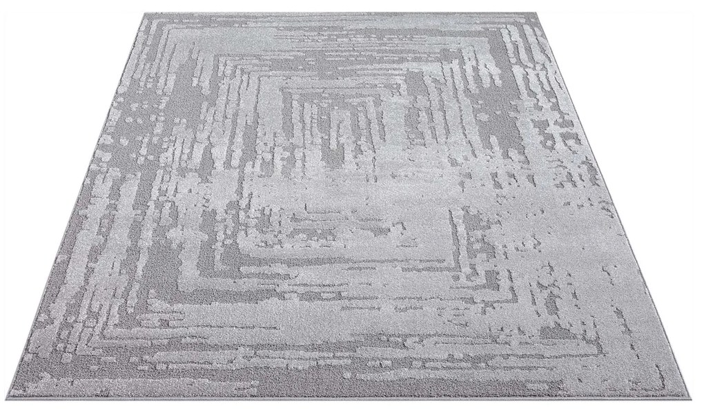 Dekorstudio Moderný koberec do obývačky FLAIR 171 - sivý Rozmer koberca: 80x150cm