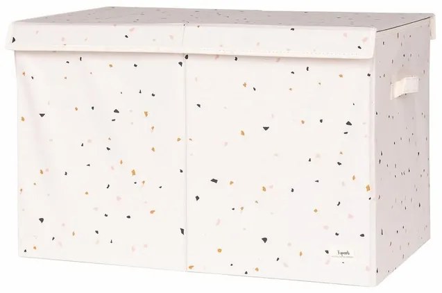 Úložný box s vekom 3 Sprouts Recycled Terrazzo Cream