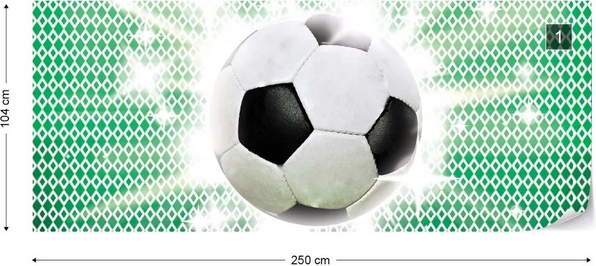 Fototapeta GLIX - 3D Football + lepidlo ZADARMO Vliesová tapeta  - 250x104 cm