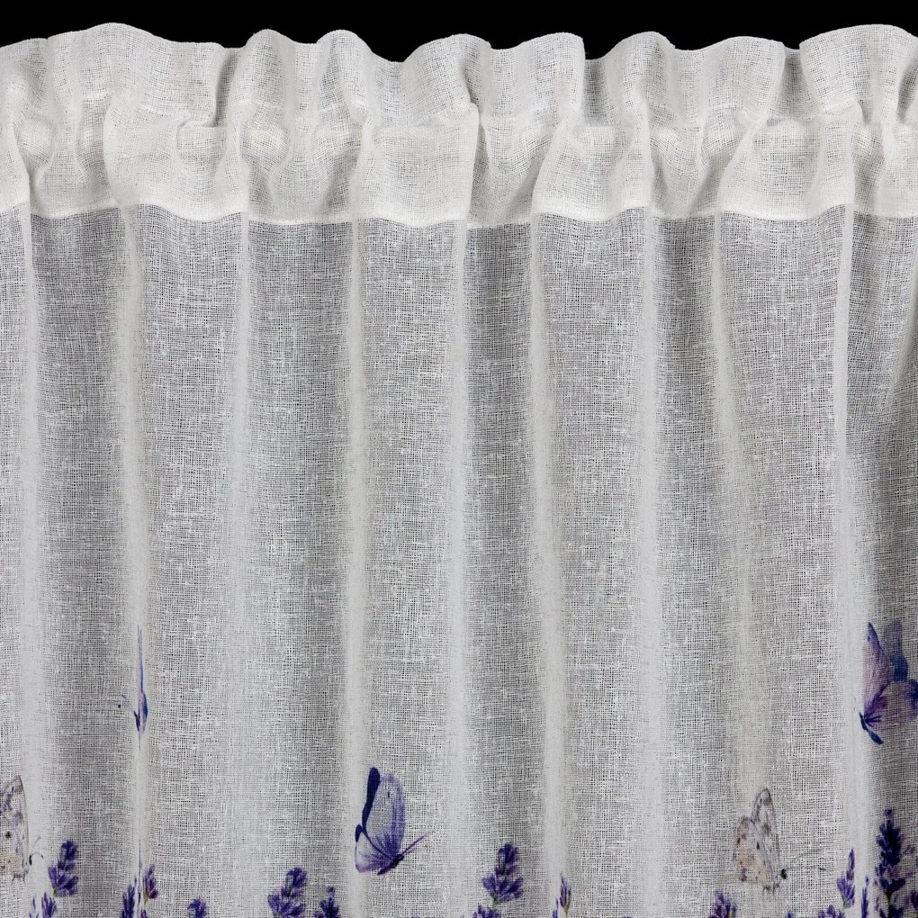 Záves ELLA 150X30 cm, bielo-fialový