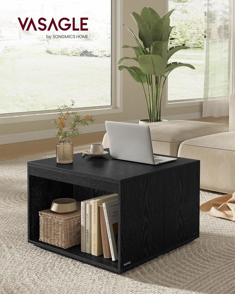 Konferenčné stolíky, príručné stolíky súprava 3 ks, prispôsobiteľné, čierne