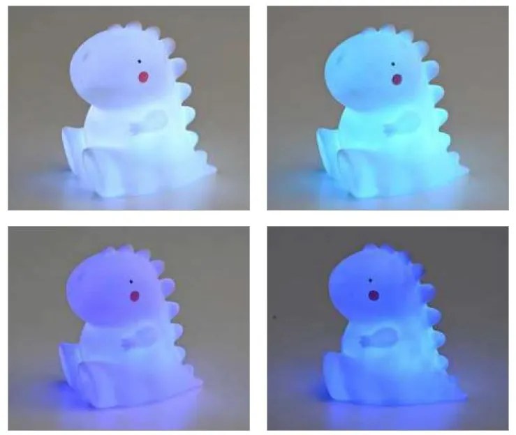 ACA Lighting Detské svietidlo LED Dino, 3xLR44, IP20