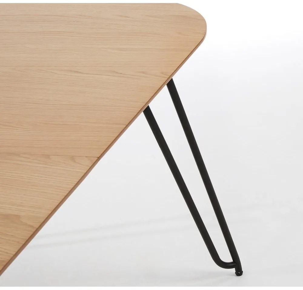 Rozkladací jedálenský stôl v dekore duba v prírodnej farbe 90x140 cm Novac – Kave Home